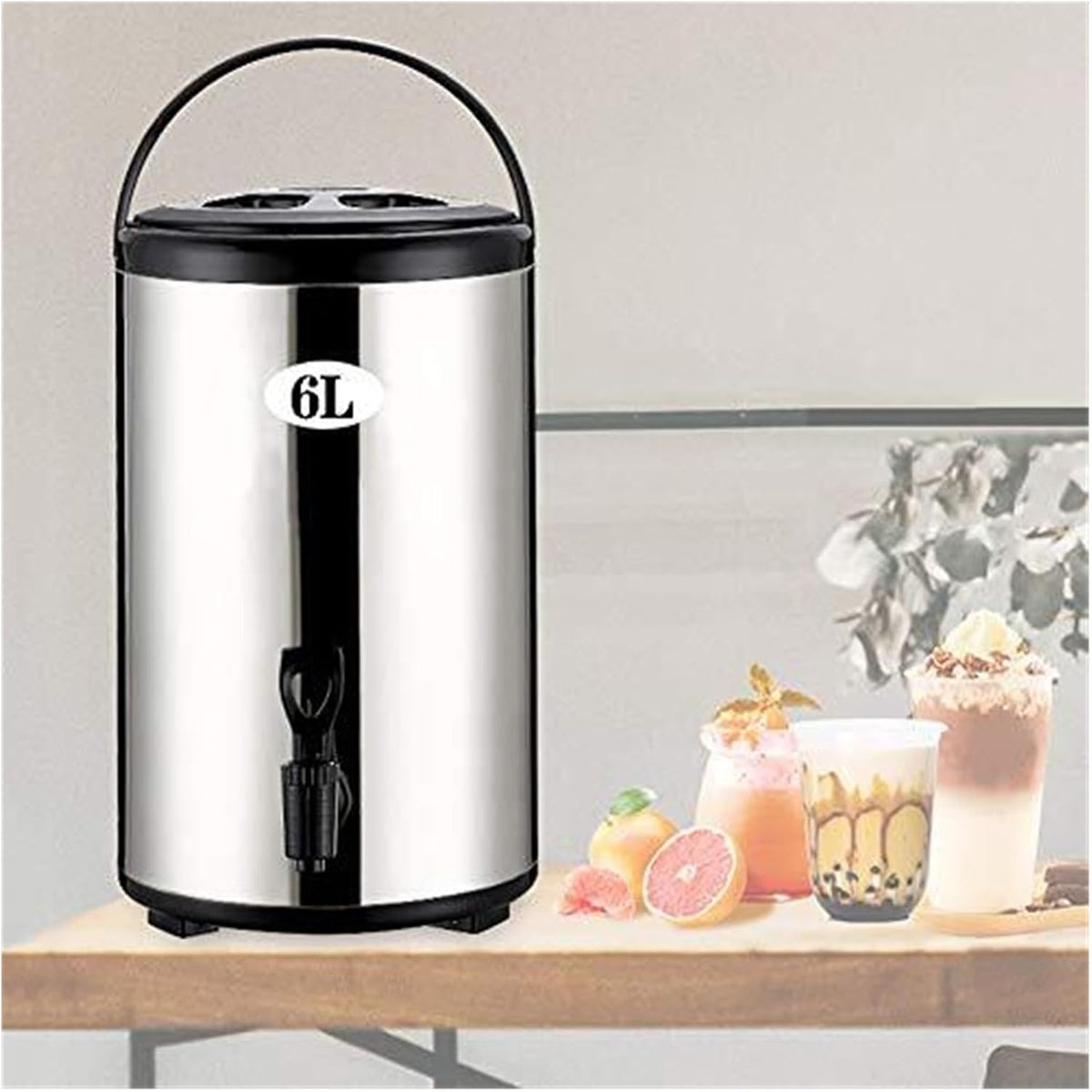 YXCMD fontaine à eau, 20 L, Argenté, Distributeur de Boissons Isotherme en Acier Inoxydable 304 avec Robinet