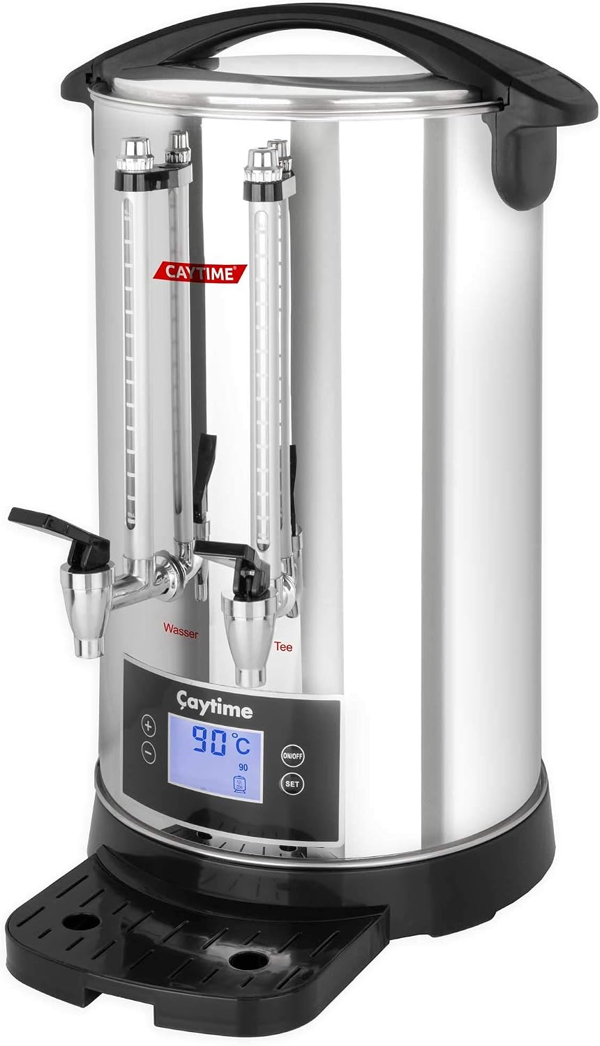 Caytime Machines à thé, 20 litres, Noir, Machine à thé D20 - Automatique à thé numérique, isolée à double paroi - Samovar