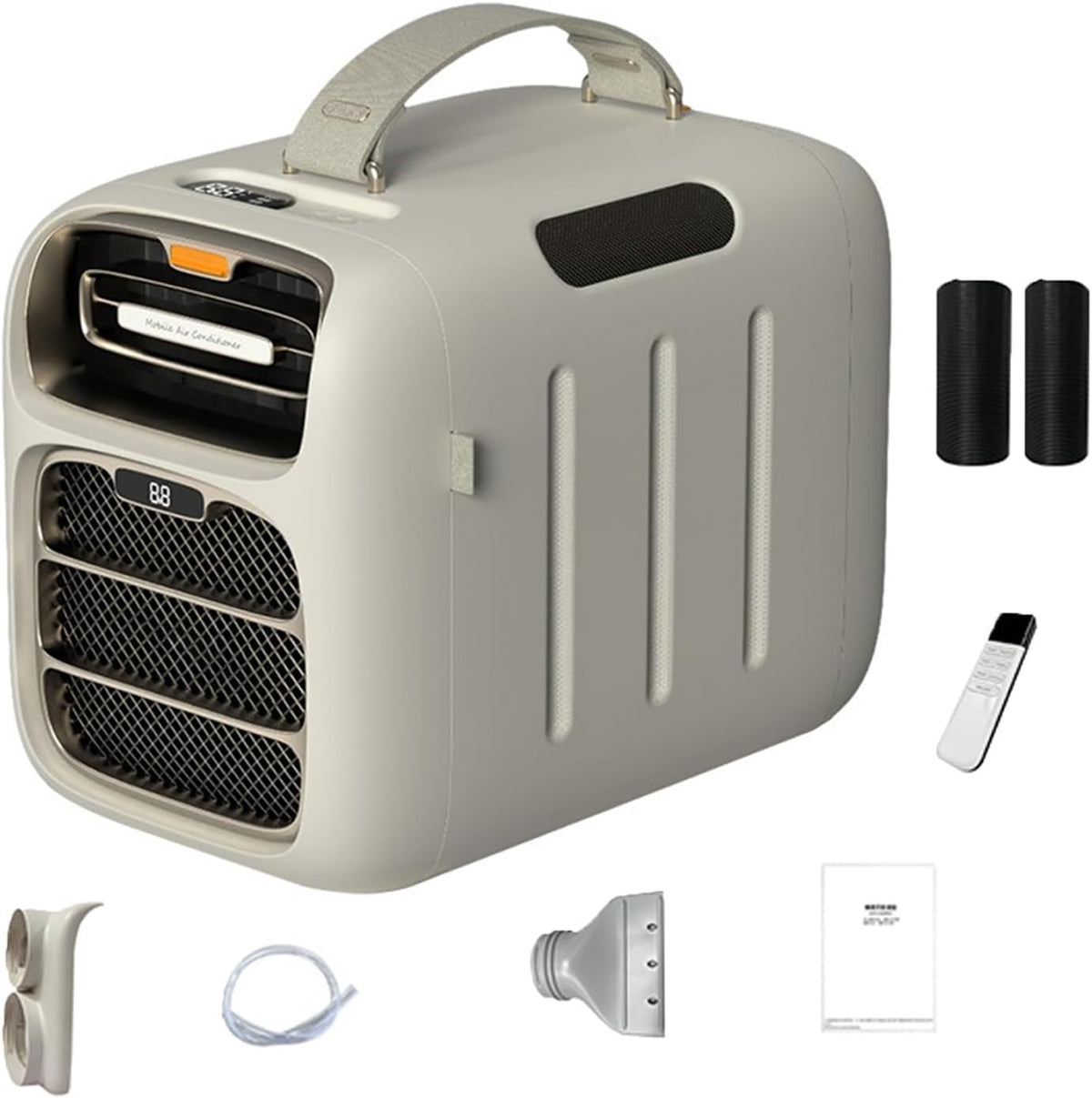 climatiseur portable Climatiseur, Blanc, portable pour camping, refroidissement et chauffage rapides, 3 vitesses de vent