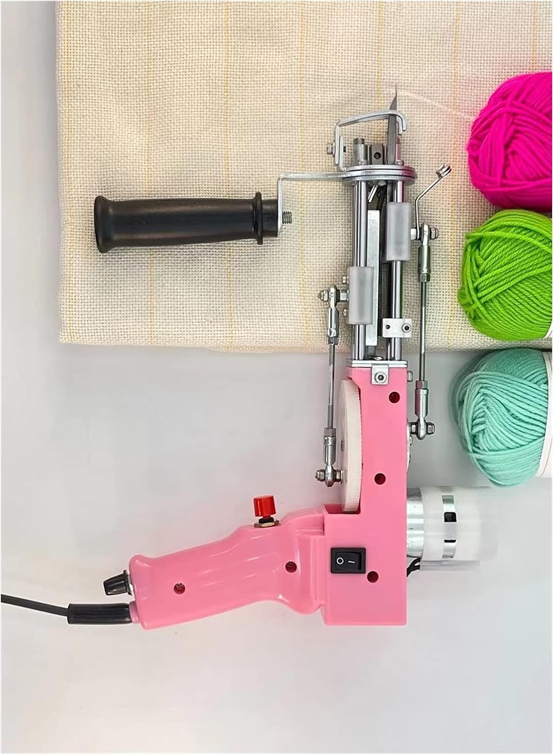 Pistolet machine à broder, Noir, à tucting électrique de tasse coupé, machine de flocage de tissage de tapis