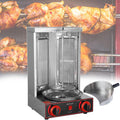 Beachtiful rôtissoire, Double, 80 W, 220 V/110 V, Acier inoxydable, Noir/Argenté, Grill Vertical à Gaz, Four à Gyroscopique Kabob Grill