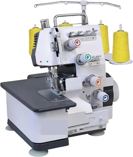 Machine surjeteuse, Noir, à coudre semi-industrielle avec cadre en métal, capacité de fil de 3-4 pour usage professionnel et domestique
