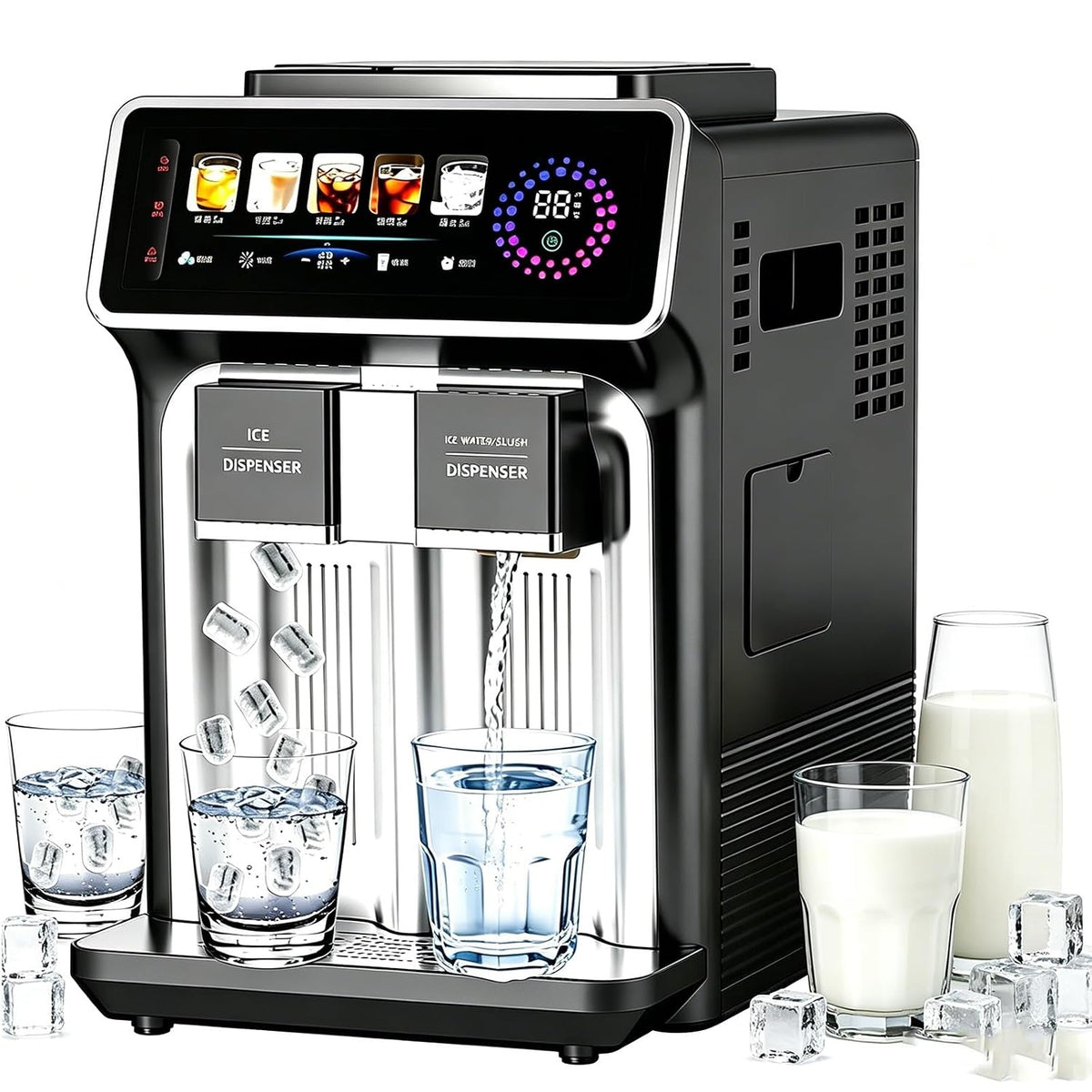 zhenmaster machine à glaçons, Noir, Multifonctions Et Eau Froide, Comptoir, Le Bureau, Les Commerces