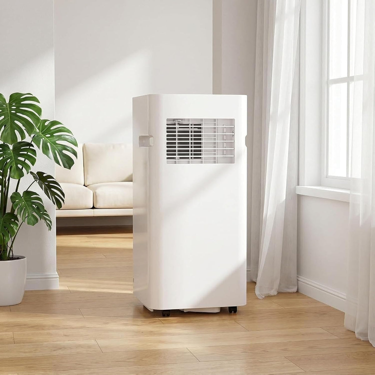 climatiseur portable ZHIQXUE, 12000 BTU, 5000 Btu, Noir, Climatiseur Mobile avec Prise UK, Refroidissement Rapide & Déshumidificateur