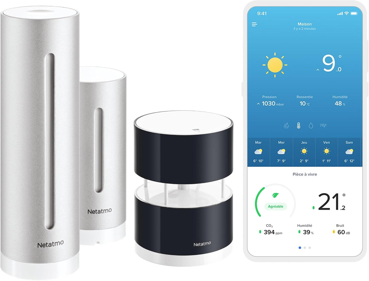 Netatmo Anémomètres, Noir, NWA01-WW
