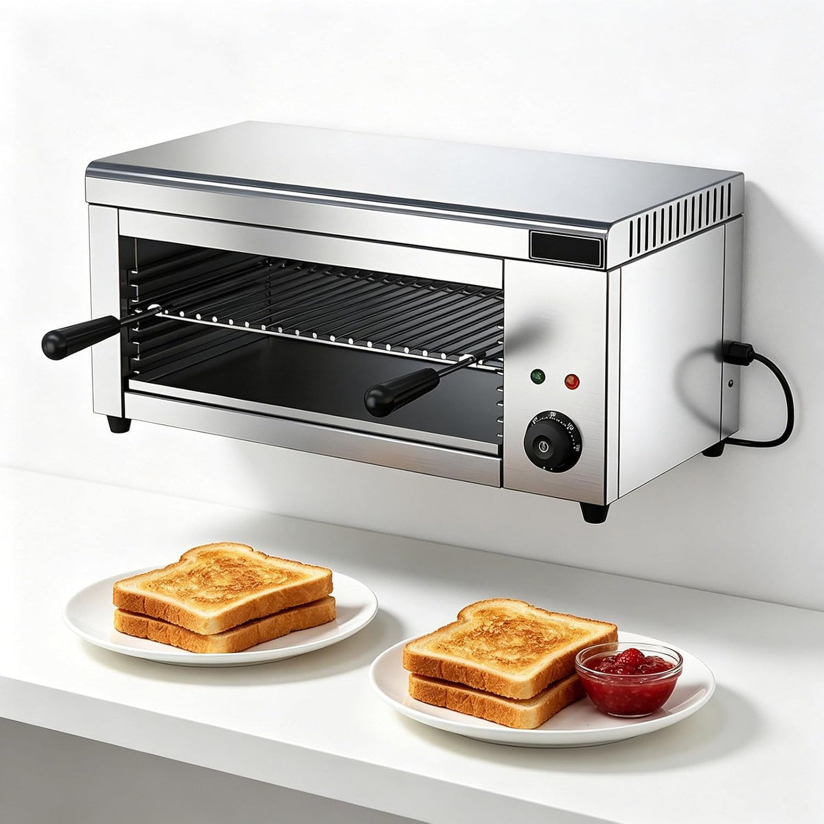 GESAIDES Grills électriques, 2000 W, 110 V / 220 V, Acier inoxydable qualité alimentaire, Noir, Fondoir à Fromage électrique