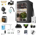 Kit Tentes de culture, Blanc, Tente De Culture Complète LED Full Spectrum avec Ventilation Filtre Charbon