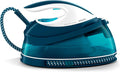 PHILIPS centrale vapeur, 2400 W, 400 g, 1,5 L, 120 g, Bleu/Blanc, PerfectCare Compact Plus, Pression de 6, Technologie OptimalTEMP