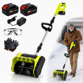 SHUMIAO fraise à neige, 21 V, 25 cm, Noir, Pelle à Neige Électrique sans Fil - Moteur Brushless