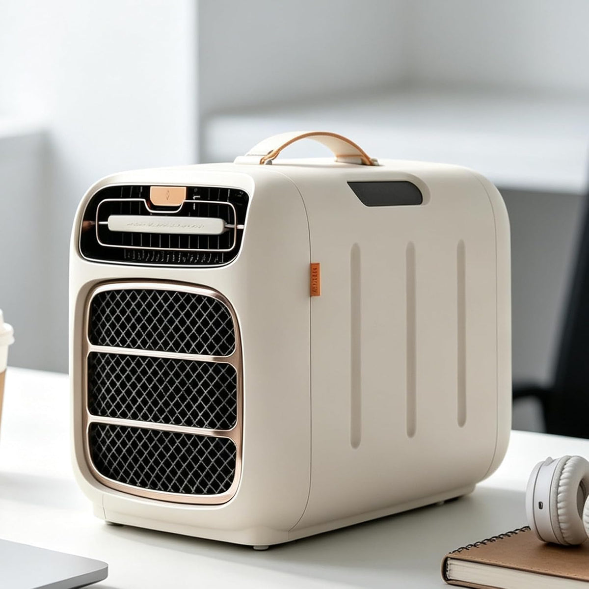 climatiseur portable URJWAN, 40 – 45 dB, Blanc, de Voiture - Chauffage et Refroidissement Rapide sans Fenêtre