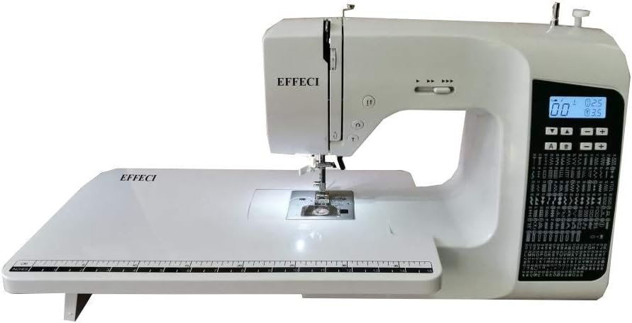 EFFECI machine à coudre, Gris, 2720 - électronique automatique avec table de travail incluse, fonction start-stop