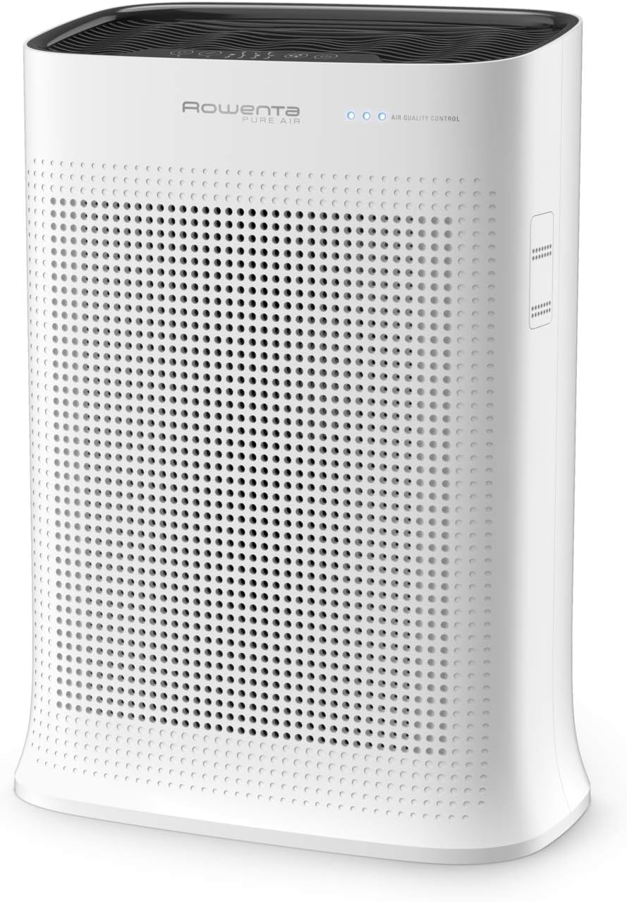 Rowenta purificateur d'air, Blanc, Pure Air Nanocaptur+, Silencieux, Automatique, 4 niveaux de filtration