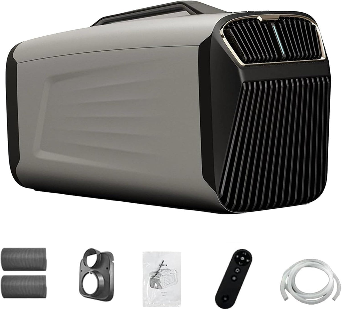 Cashwise climatiseur portable, 57,5 x 28,9 x 34,9 cm, 52 dB, 24 V, Gris, climatiseur Mobile pour Vans aménagés et Petites pièces