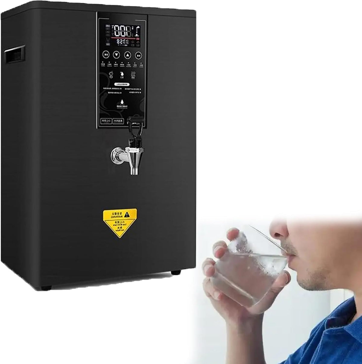 RayGenius distributeur d'eau chaude, 60 L, Noir, avec Filtre, instantanée, Chauffe-Eau Commercial Automatique avec écran LCD