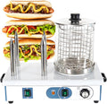 ExoticaBlend Appareils à hot dog, 480 x 285 x 440 mm, 550 W/1200 W, Acier inoxydable, Noir, Machine à Hot-Dogs
