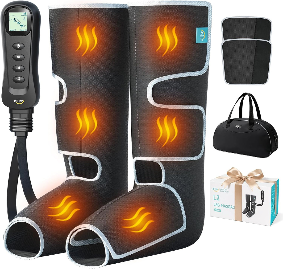 ALLJOY appareil de massage, Noir, Masseur de jambes pour la circulation et le soulagement de la douleur FSA