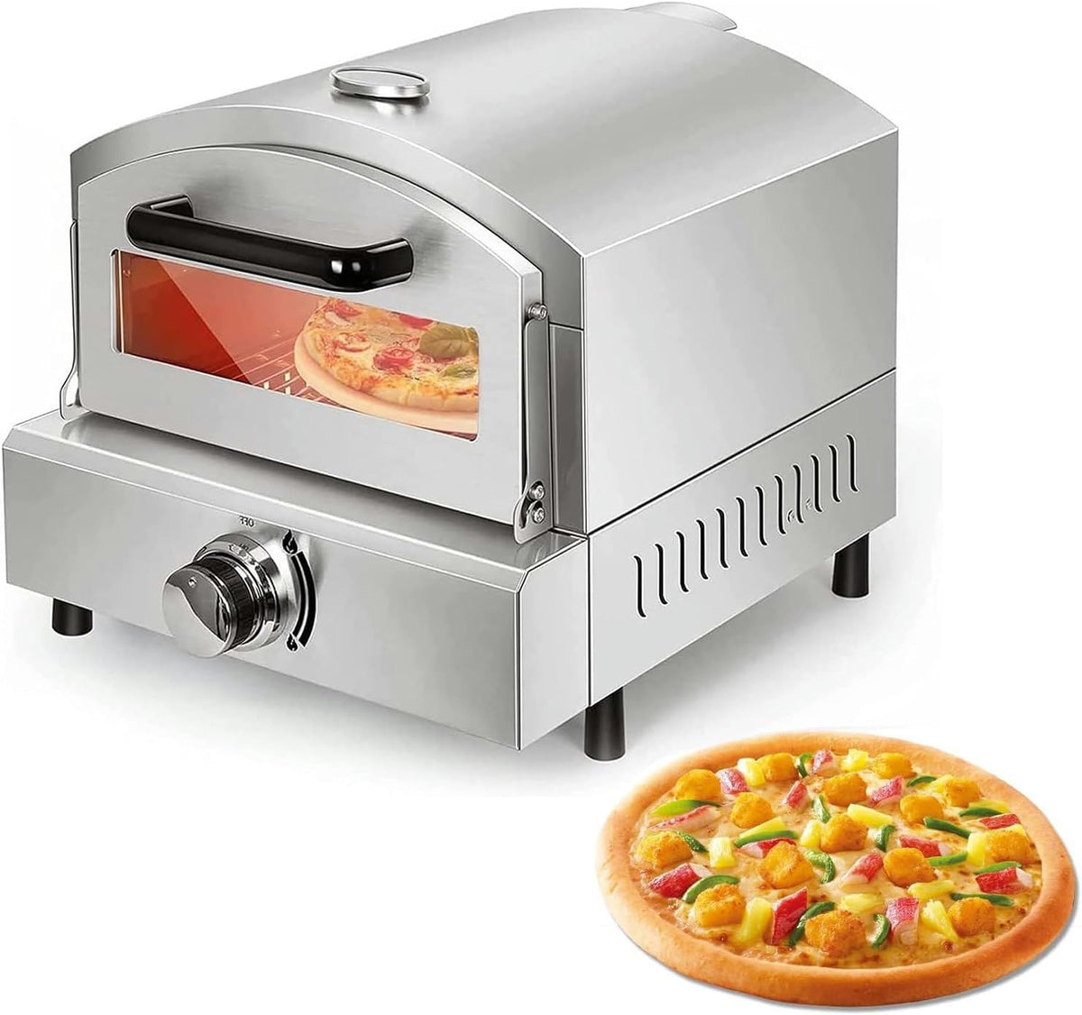 ANXYYDS four à pizza, 110 V/220 V., Argenté