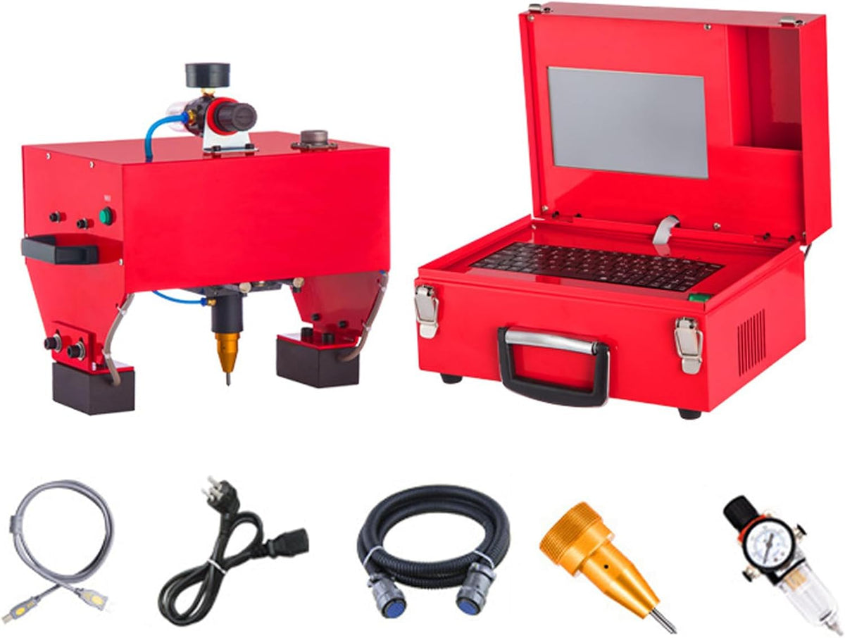 Quixnova Outils de gravure, Noir, Machine de Gravure pneumatique pour numéro de châssis de Cadre de Code VIN