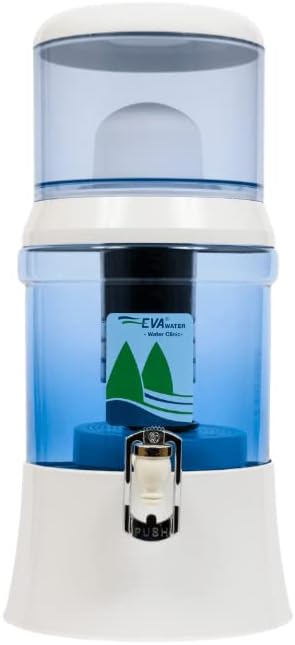 Eva fontaine à eau, 7 litres, Transparent, Fontaine - BEP - cuve en Verre, - avec système magnétique