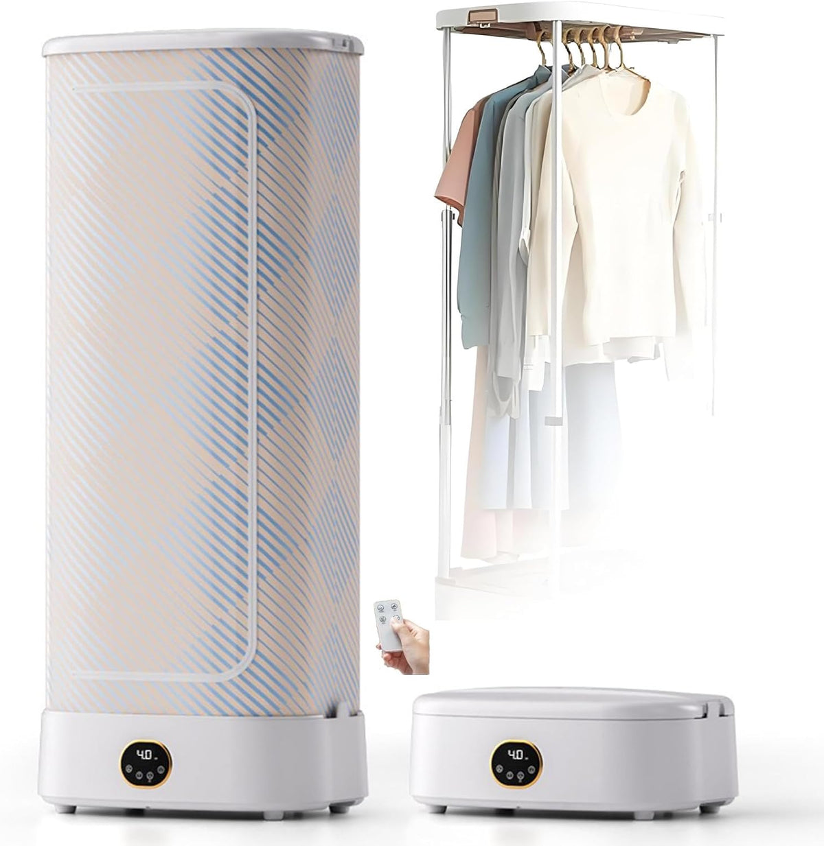 YMLUKzun armoire, 1000 W, Blanc, à Vapeur, Machine à Repasser Automatique, Sèche-Linge Portable, Fer à Repasser Vapeur