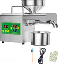 WDDEYYDS Presse-purée, 1500 W, 110 V, 220 V, Argenté, Presse à Huile électrique, Double Mode de Pressage à Froid et à Chaud