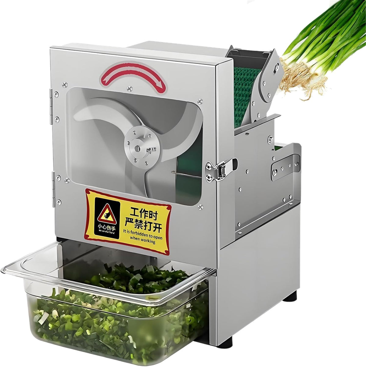 ExoticaBlend trancheuse électrique, 280 x 260 x 380 mm, 200 W, Noir, Hachoir à Légumes Électrique, Coupe-Oignons Verts