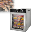 AETEREOS déshydrateur alimentaire, 800 W, 1200 W, Argenté, Professionnel, 6-12 Plateaux, Température Réglable De 30 À 90 °C