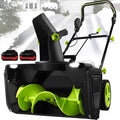 XUXIAO fraise à neige, 40 V, 3500 W, 50 cm, 25 cm, 7,6 m, Noir, Souffleuse à Neige Électrique, sans Fil et sans Balais 2Batteries