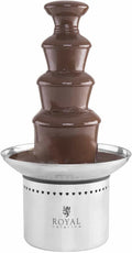 Royal Catering Fontaines et fondues chocolat, 230 W, 6 kg, Noir, Fontaine à Chocolat 4 étages RCCF- (effet de cascade