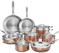 imarku batterie de cuisine, Rose, Ensemble de casseroles et poêles 14 pièces - Or