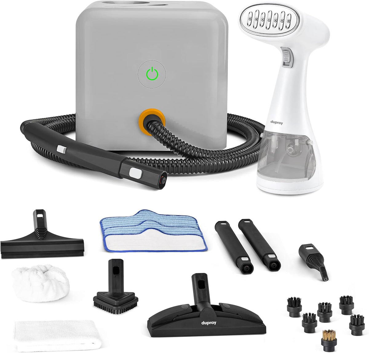 Dupray nettoyeur vapeur, Noir, Neat Plus + Voila! Pack & défroisseur vapeur