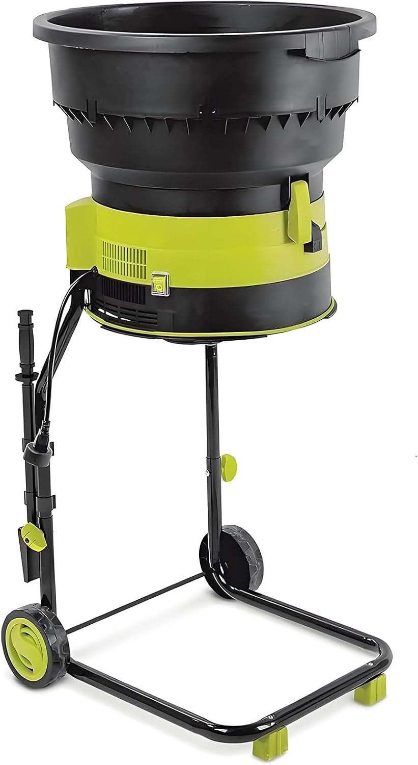ZYLDDS broyeur, 2500 W, 8000 TR/Min, 60 m, Noir, de Feuilles et Compost électrique, Feuilles et composteur avec Roues
