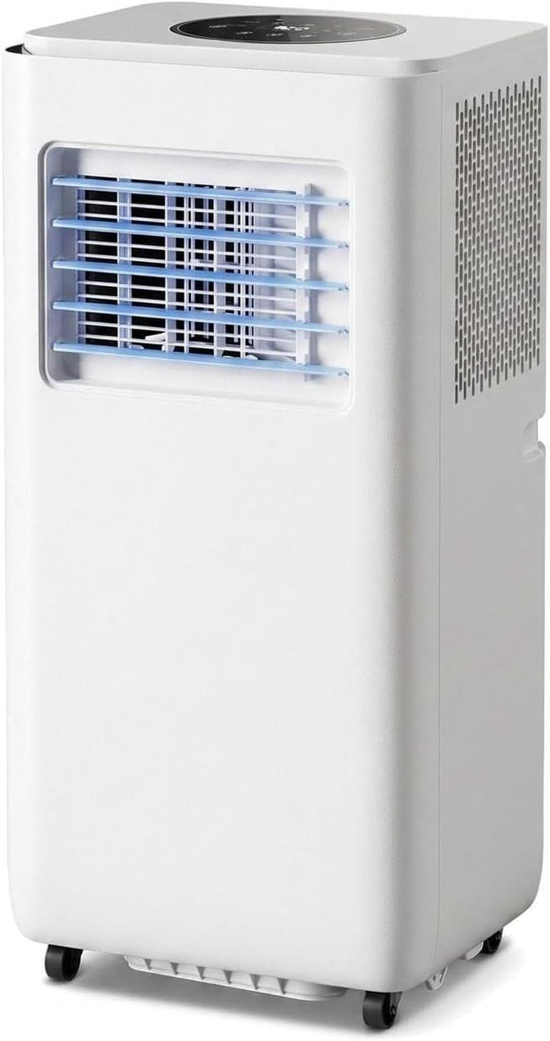 ZHIQXUE climatiseur portable, 14000 BTU, 28 m, Blanc, Télécommande avec Minuterie 24h, Kit Fenêtre, Refroidit jusqu'à ²