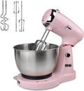 Robot robot pâtissier, 3,2 L, 350 W, 220 V ~ 50 Hz, Argenté/Rose/Blanc, pâtissier Multifonctionnel Home Essentials - 5 Vitesses