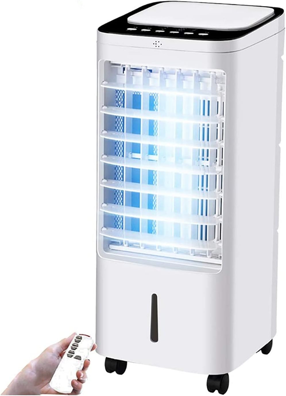 Climatiseur climatiseur portable, 9000 BTU, Blanc, Mobile Portable, 3 Vitesses, minuterie 7h, Affichage LED Remote Contrôle