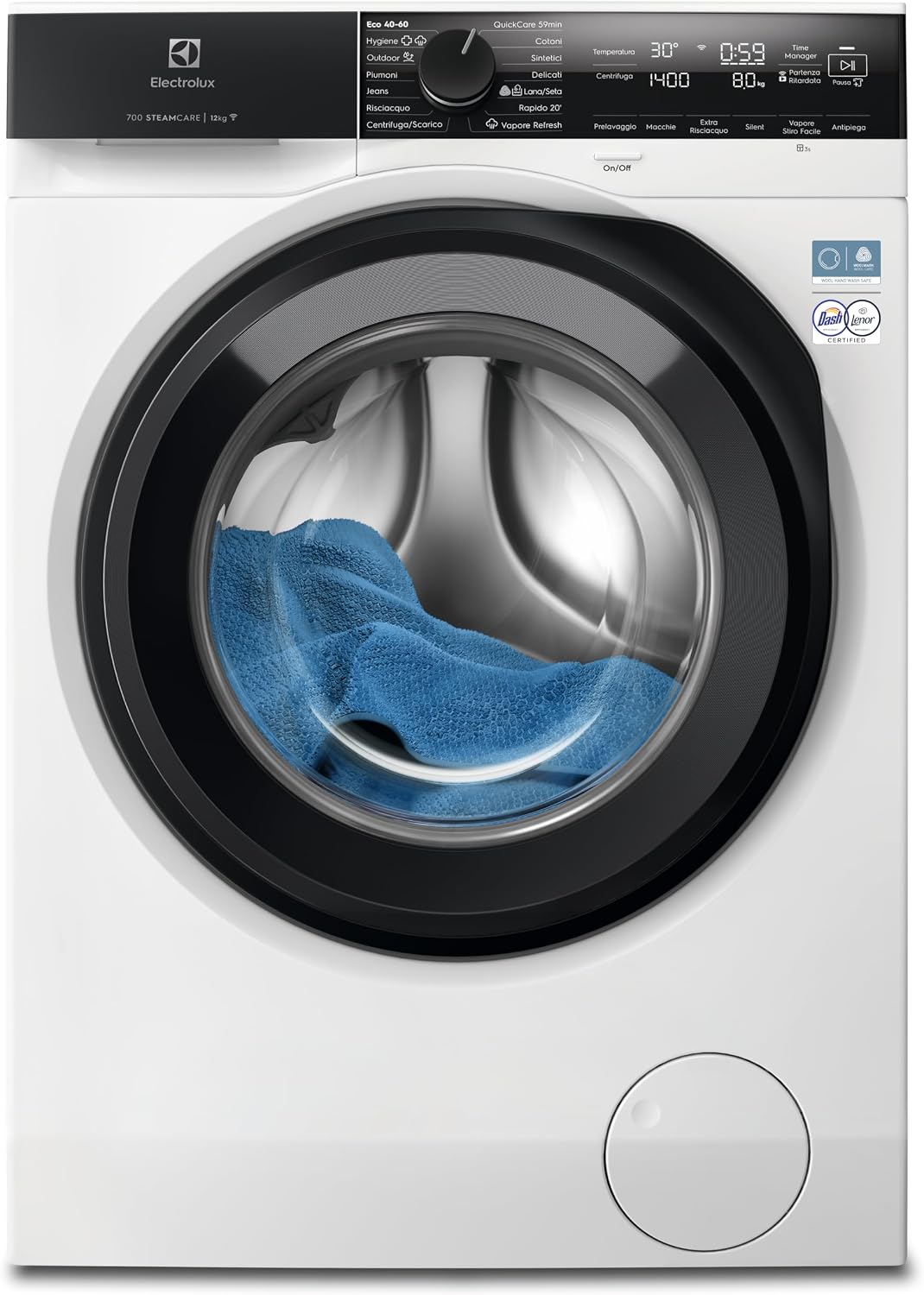 Electrolux lave-linge, 12,0 kg, Blanc