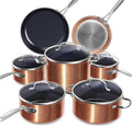 Nuwave batterie de cuisine, Noir, 12 Pièces, Céramique Duralon, Sans PFAS