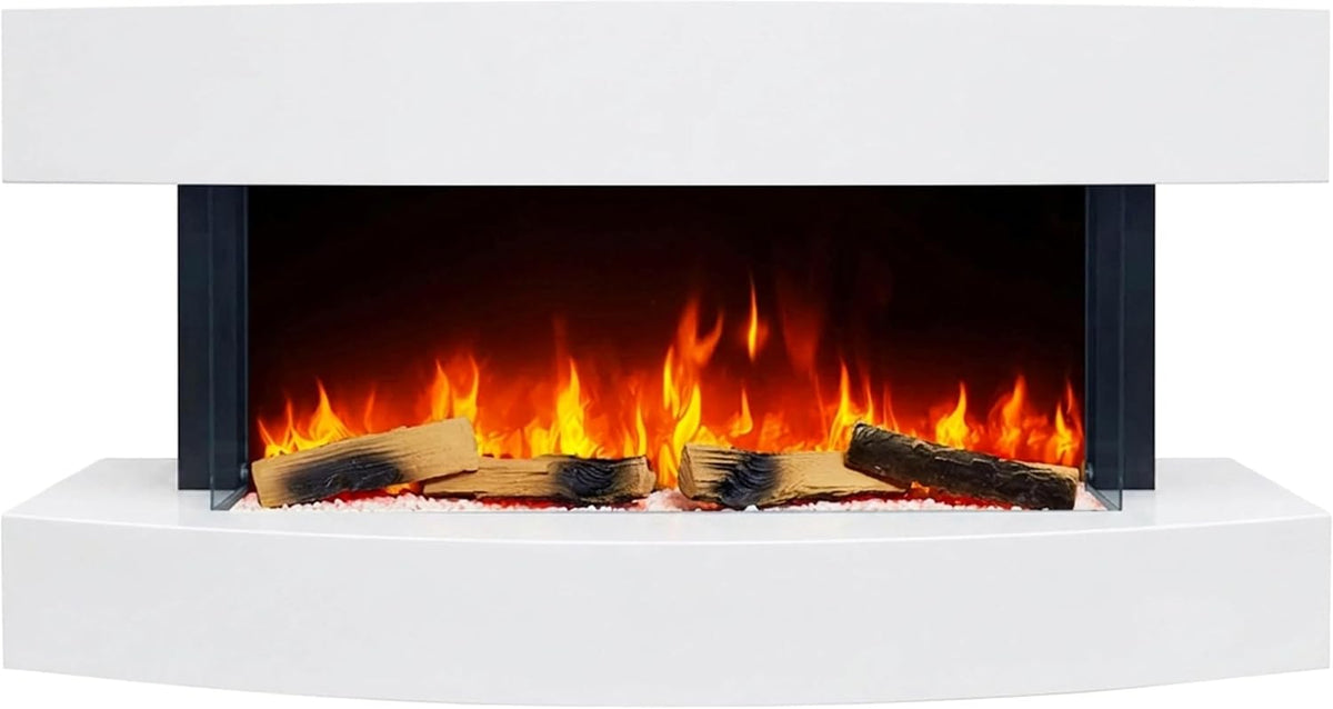 ArtiFlame cheminée électrique, 121 cm, 1000 W, 2000 W, Blanc, Lofoten AF48 Murale et sur Pied, Effet Flamme 3D LED
