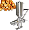 Dfdieratve Machines à donuts, 5 litres, 5 L, 1 g, Acier inoxydable 304, Argenté, Machine de Remplissage de Beignets Manuelle