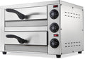 Four four à pizza, 545 x 380 x 310 mm, 2600 W, 110-240 V, 2600 W, 16 Pouces, Acier inoxydable, Argenté, à Pizza Professionnel