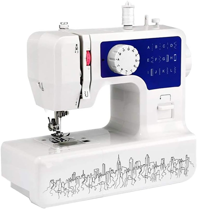 WANGLXST machine à coudre, 35 * 17.5 * 31 cm, Blanc, Ajustables et Multifonction, Portable Electronique pour Débutants