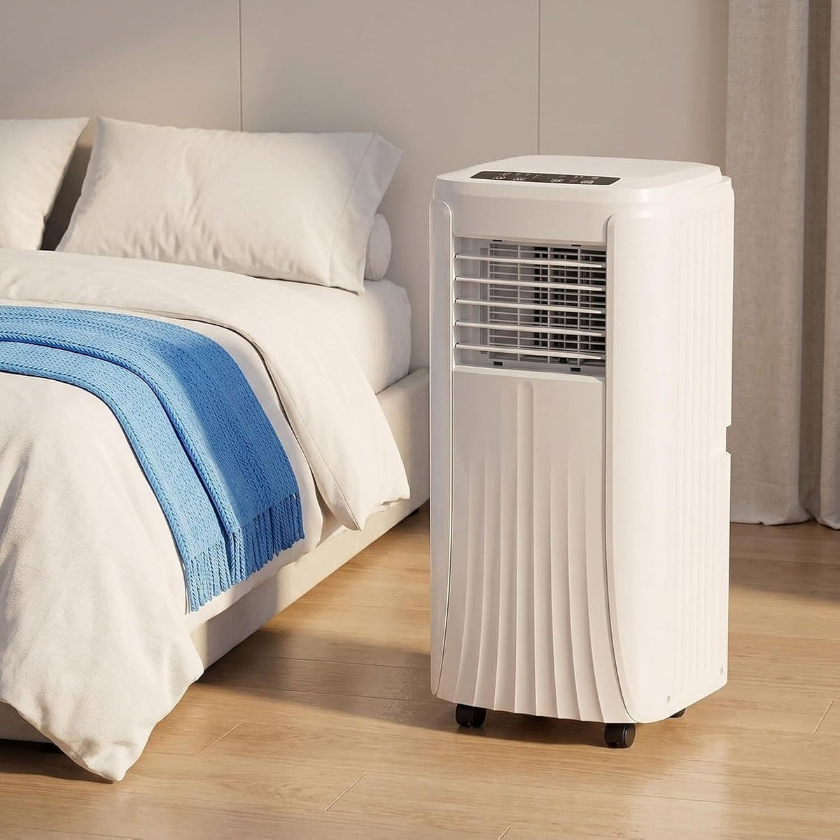 XIUNYIE climatiseur portable, 12000 BTU, 10000 Btu, Blanc, Ventilateur 4-en-1 Déshumidificateur, Livré avec p