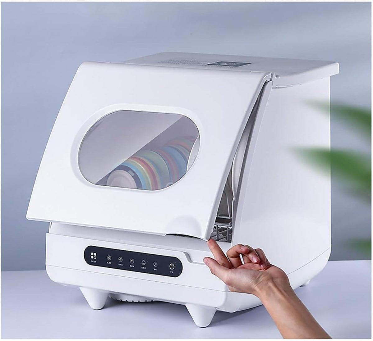 Zenith Bloom Lave-vaisselles compacts, 1200 W, Blanc, Lave-vaisselle de sol Mini intelligent - automatique 5 programmes