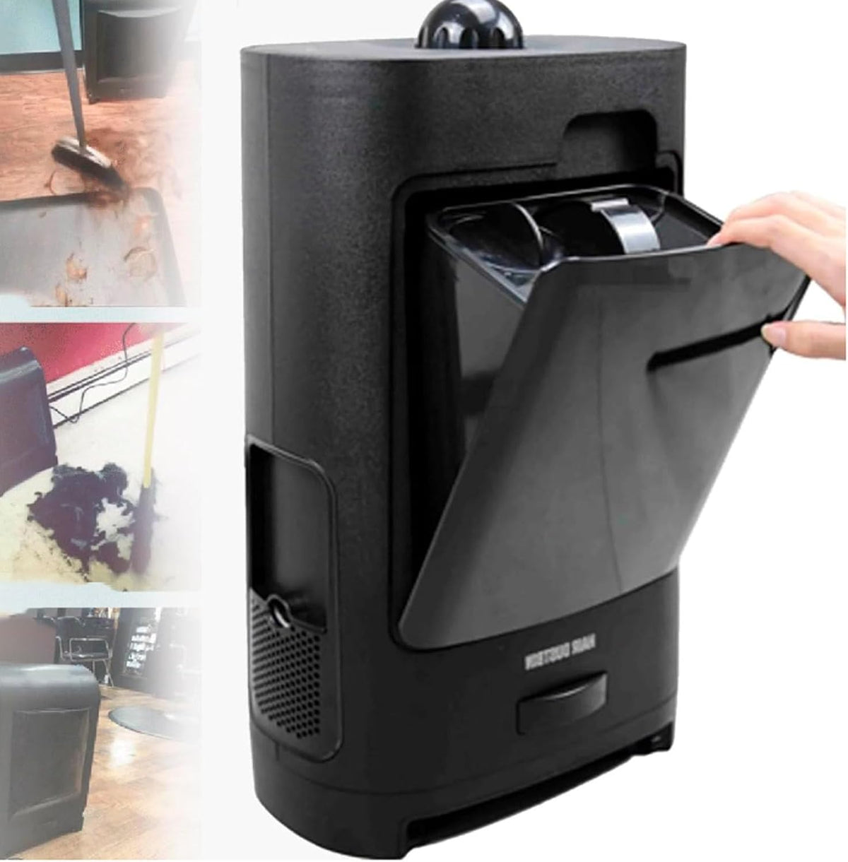 Cashwise Bacs à ordures de cuisine, 53 x 30 x 18 cm, 1400 W, ABS, Noir, Aspirateur stationnaire sans contact