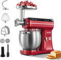 VEVOR robot pâtissier, 455x310x480 mm / 17,91x12,20x18,90 pouces, 7 L, 1000 W, Argenté, 2-en-1 Batteur sur Socle à Tête Inclinable