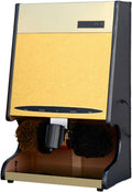 UIYdrhDCG Brosses à chaussures, 100 W, acier inoxydable + panneau composite for meubles, Noir, Machine Hôtel Hall Maison Cireuse à Chaussures Brosse