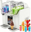 JIYINGHUI sorbetière, Blanc, Machine à Granita Et à Glace Molle 2 En 1, 7 Programmes Prédéfinis Et écran LED
