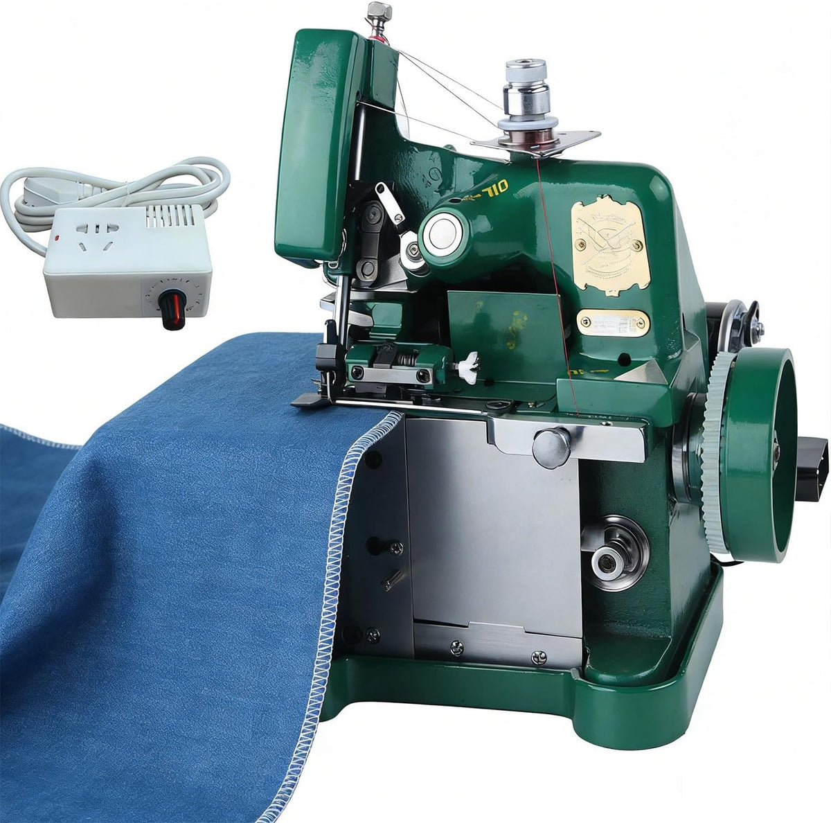 DHMYDPDZ surjeteuse, Noir, 3000 points par minute et moteur puissant, les finitions professionnelles sur denim