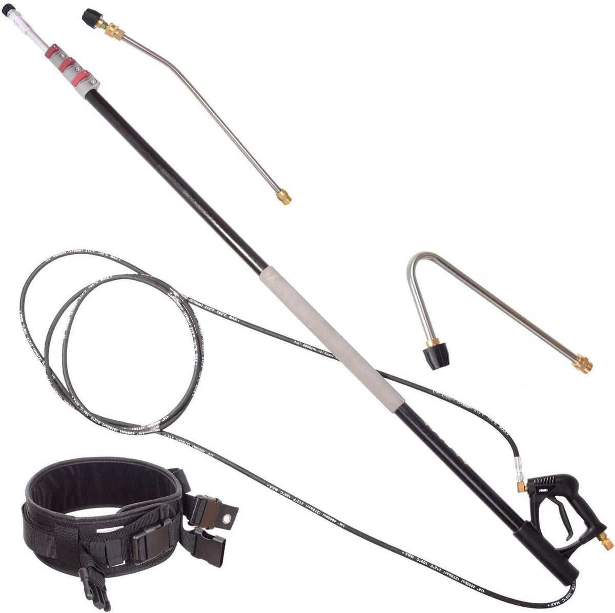 TC TECHNIC nettoyeur haute pression, 7,4 m, Noir, Lance télescopique pour Karcher et lance de nettoyage de gouttière