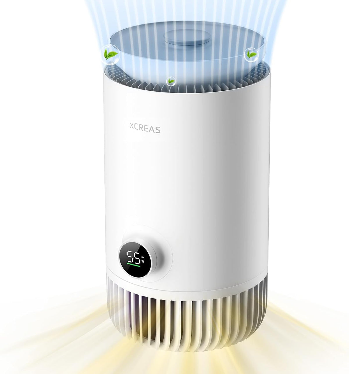 xCREAS Purificateurs d'air, 20 m, 3 L, 400 ml, Blanc, Humidificateur d'air 2-en-1 avec Purificateur, réservoir